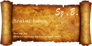 Szalay Bence névjegykártya
